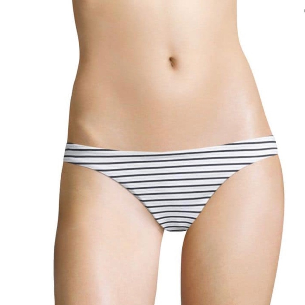 NEW Melissa Odabash Venezuela Nautical Navy Gold Stripe Bikini Bottom 4 6 8 S M